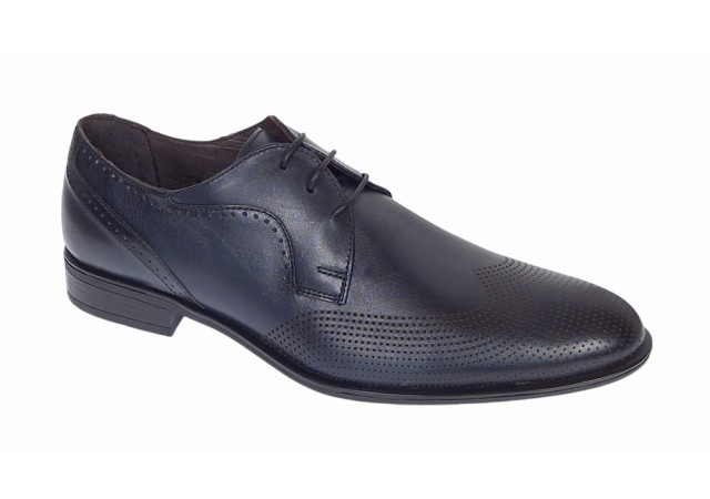 Pantofi barbati eleganti din piele naturala Bleumarin 020BL